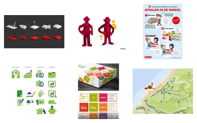 Mammoet icons, the MoneYou mascot, a Kruidvat poster and more